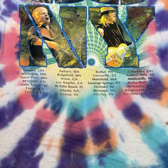 CSNY Tie Dye Tour T-Shirt 2006 Freedom of Speech Concert Mens M Rock Band VTG - Picture 7 of 16